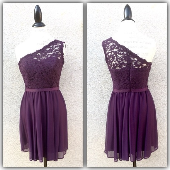 David's Bridal Dresses & Skirts - 💋Davids bridal one shoulder lace dress💋